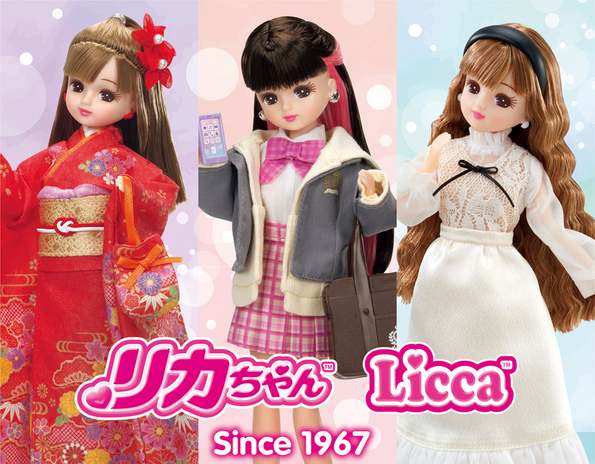 A photo with 3 4th gen Licca dolls with different styles: traditional, fashionista and sweet.