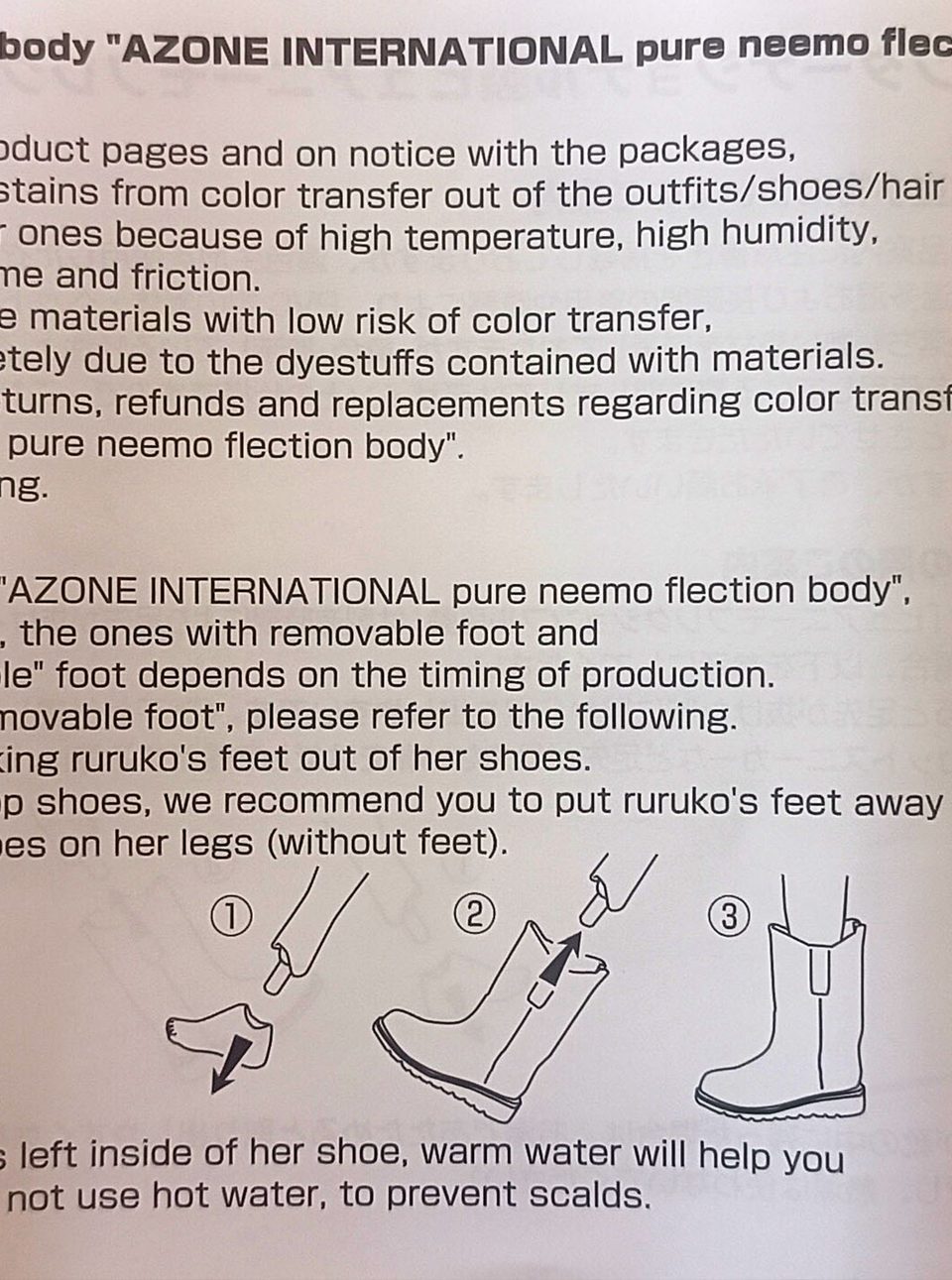 Boots warning on pure neemo bodies.